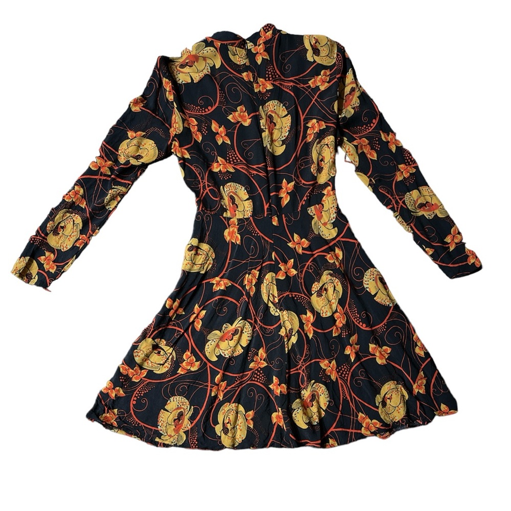 Zara Floral Printed Flounce Dress XS - Picture 3 of 6